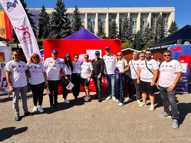 Marșul Factorilor Poștali, ediția a 46-a, Chișinău — delegația SNPC