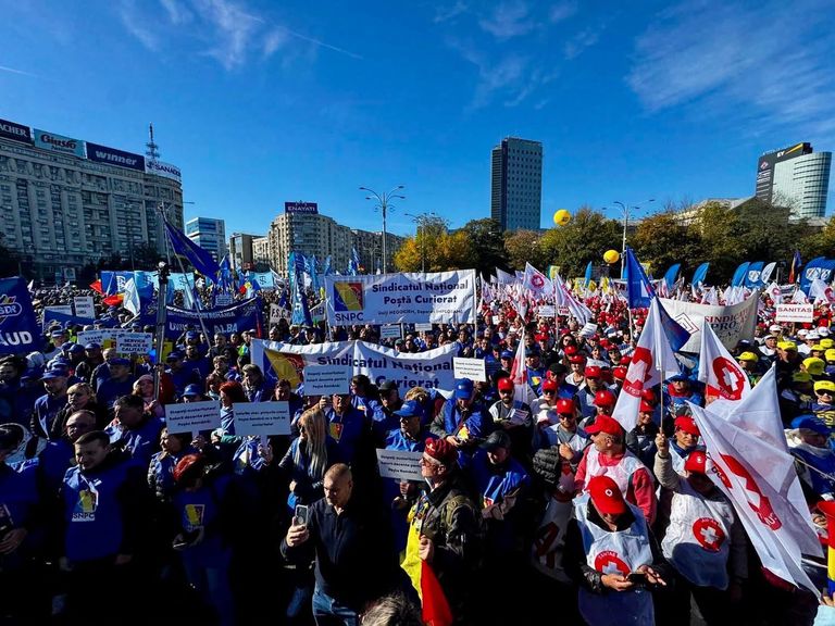 Protest sindical SNPC împotriva austerității — Poșta Română