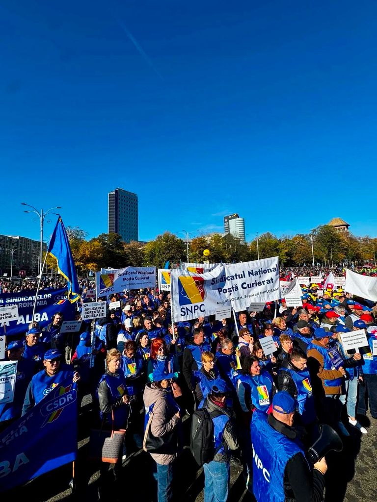 Protest sindical SNPC împotriva austerității — Poșta Română