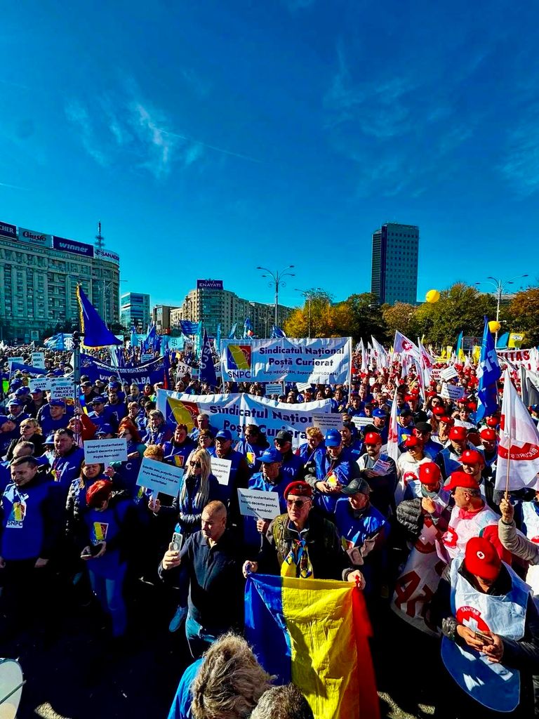 Protest sindical SNPC împotriva austerității — Poșta Română