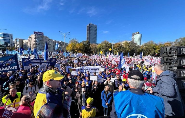 Protest sindical SNPC împotriva austerității — Poșta Română
